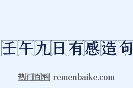 壬午九日有感造句是什么意思的图片